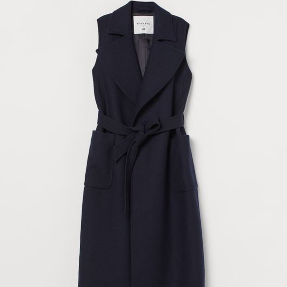 BNWT Giuliva Heritage x HM Sleeveless Wool-blend Coat - XS - Midnight Blue - Picture 3 of 7